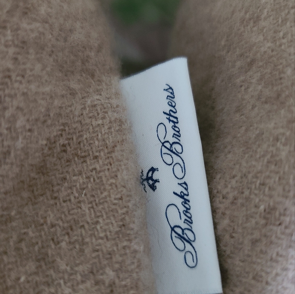 Brooks Brothers Cashmere Pillows Oatmeal Tan Beige